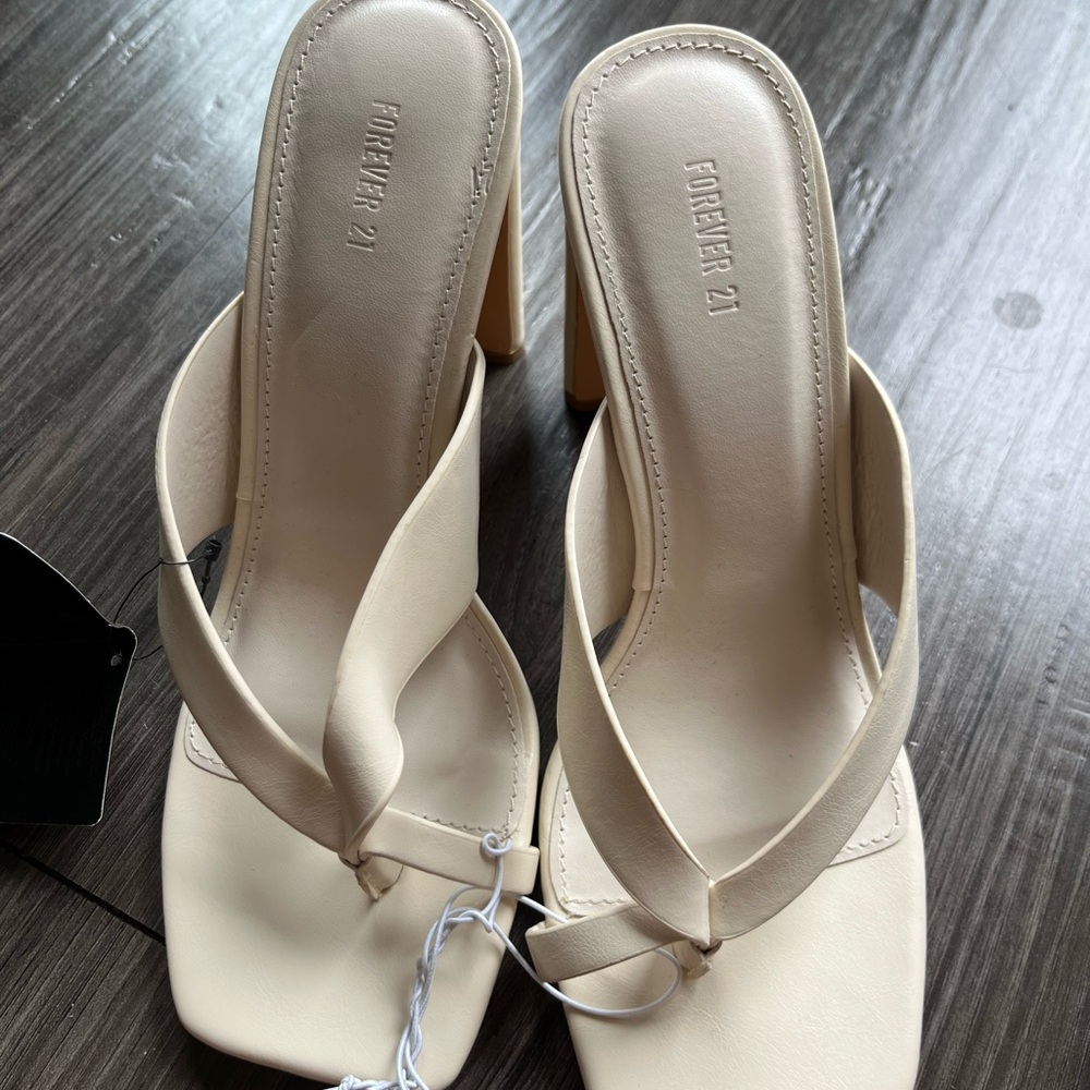 Forever 21 Beige Heeled Sandals